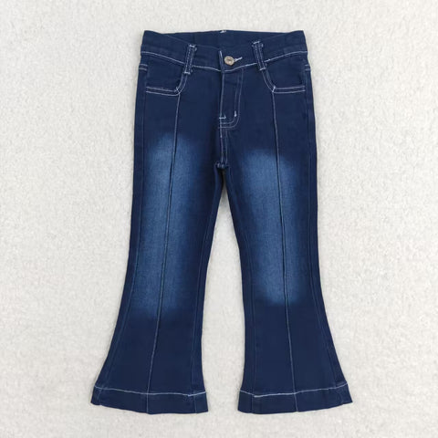 P0508 Blue Classic Flared Girl's Pants Jeans