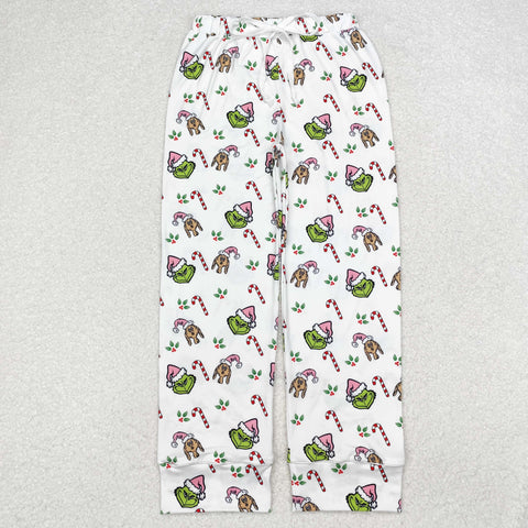 P0536 Christmas Green Animal Women Adult's Pants