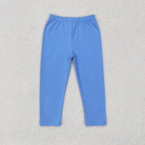 P0561 Blue Cotton Leggings Girl's Flare Pants