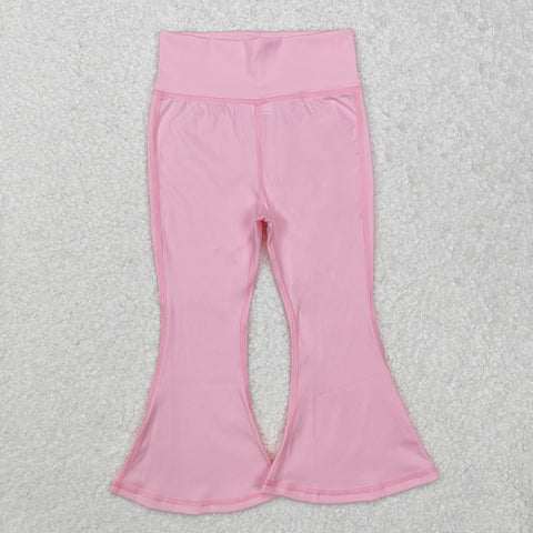 P0576 Pink Sports Yoga Girls Flare Pants