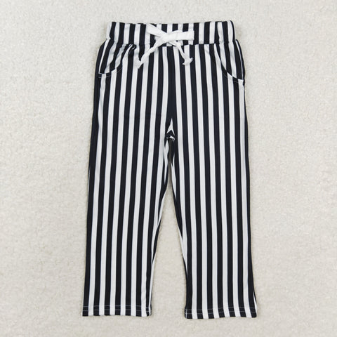 P0588 Black Stripe Girl's Pants