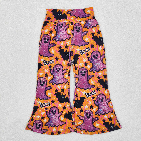 P0609 Halloween Ghost Girl's Flare Pants