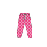 Preorder 11.04 P0700 Pink Plaid Kids's Jogger Pants