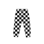 Preorder 11.04 P0702 Black Plaid Women Adult's Jogger Pants