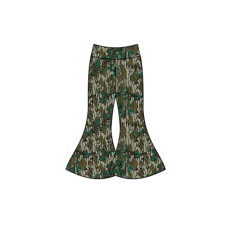 Preorder 11.21 P0718 Hunting Camo Sports Yoga Girls Flared Pants