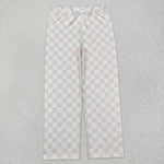 P0730 Khaki Plaid Women Adult's Pants