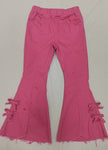 Preorder P0731 Bows Pink Girl's Denim Pants Jeans