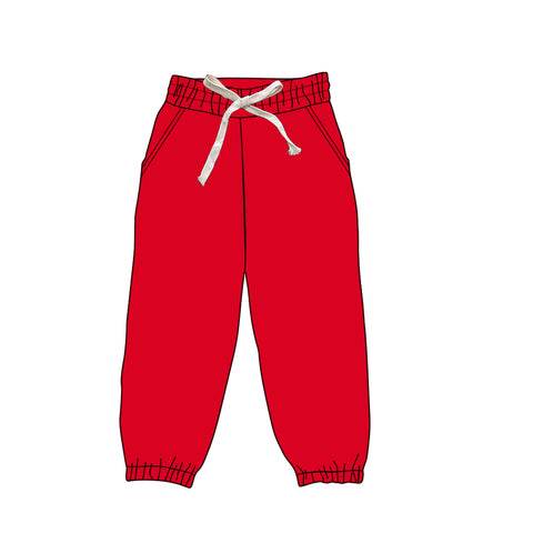 Preorder 01.26 P0746 Red Solid Color Adult's Jogger Pants