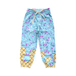 Preorder Samples P0808 Ice Cream Drip Sprinkles Blue Adult's Jogger Pants