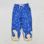 P0818 Ice Cream Drip Sprinkles Blue Yoga Kids Jogger Pants