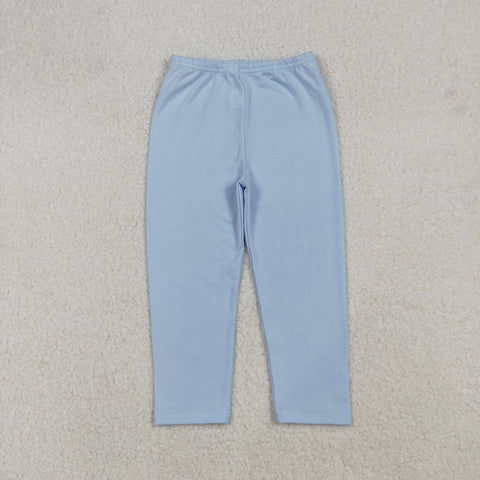 P0820 Solid Color Sky Blue Girl's Leggings Pants