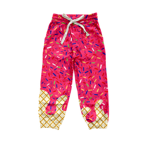 Preorder 09.04 P0823 Ice Cream Drip Sprinkles Pink Adult's Jogger Pants