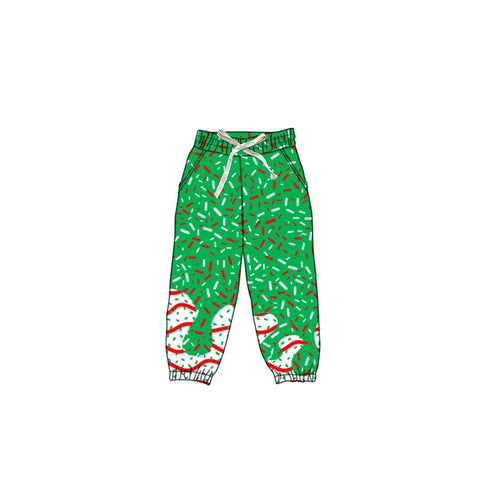 Preorder MOQ 5 pcs P0827 Ice Cream Drip Sprinkles Green Kids Jogger Pants