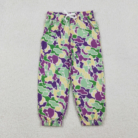 P0838 Mardi Gras Camo Kids Boy's Jogger Pants