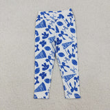 GLP2761 Go Team Go Fight Win Football Bows Blue Yoga Kids Set