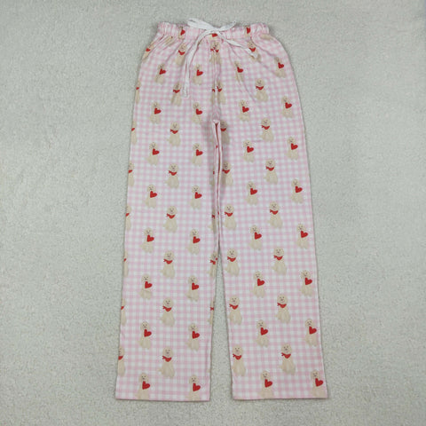 P0849 Valentine's Day Dog Love Adult's Pants Sleepwear