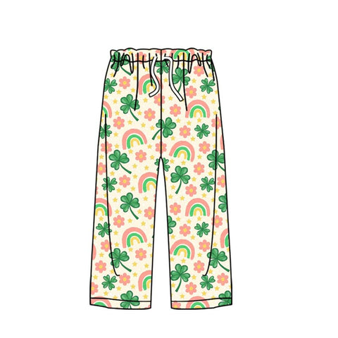 Preorder 10.06 MOQ 5 pcs P0862 Rainbow Leaf Flower Women Adult's Pants