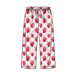 Preorder 10.14 MOQ 5 pcs P0877 Strawberry Bows Red Women Adult's Pants