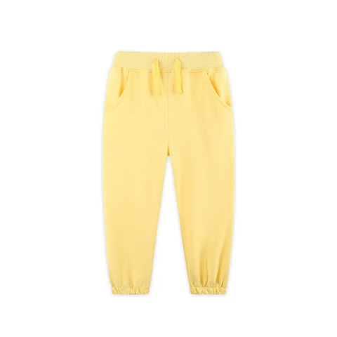 Preorder 10.14 MOQ 5 pcs P0879 Solid Color Yellow Boys Jogger Pants