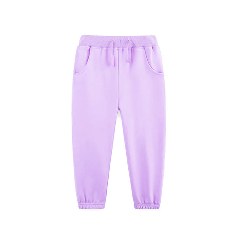 Preorder 10.14 MOQ 5 pcs P0881 Solid Color Purple Boys Jogger Pants