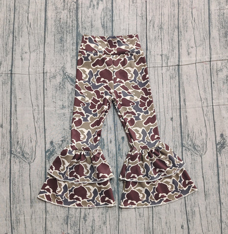 Preorder Samples P0888 Hunting Camo Yoga Girls Big Fared Pants