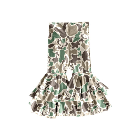 Preorder 10.17 MOQ 5 pcs P0890 Hunting Camo Elk Yoga Girls Big Fared Pants
