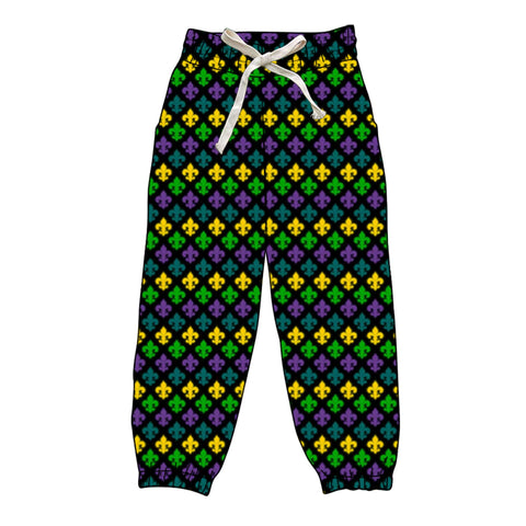 Preorder 11.04 MOQ 5 pcs P0907 Mardi Gras Yoga Adult's Jogger Pants