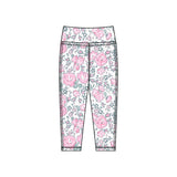 Preorder 11.16 MOQ 5 pcs GLP2999 Flower Pink Yoga Coat Girls Set