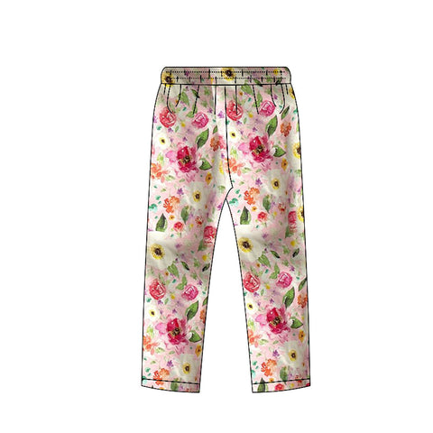 Preorder 12.06 MOQ 5 pcs P0959 Flower Kids Girls Leggings Pants