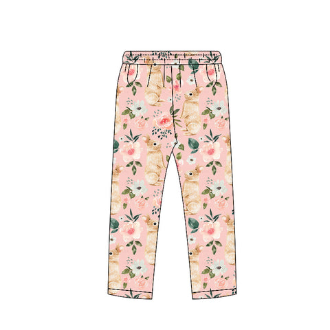 Preorder 12.06 MOQ 5 pcs P0962 Easter Flower Kids Girls Leggings Pants