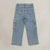 SALE P1049 Fashion Pockets Boy's Girl's Pants Jeans Denim Pants