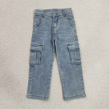SALE P1049 Fashion Pockets Boy's Girl's Pants Jeans Denim Pants