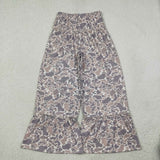 P1053 Hunting Camo Gray Brown Women Adult's Yoga Wide Leg Pants