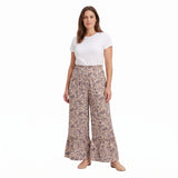 P1053 Hunting Camo Gray Brown Women Adult's Yoga Wide Leg Pants