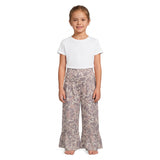 P1056 Hunting Camo Gray Brown Yoga Girls Wide Leg Pants