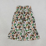 P1065 Hunting Camo Ruffles Girls Wide Leg Pants