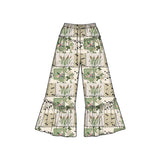 Preorder MOQ 5 pcs Each Hunting Camo Ruffles Girls Wide Leg Pants