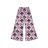 Preorder MOQ 5 pcs Halloween Bows Cute Ruffles Girls Wide Leg Pants