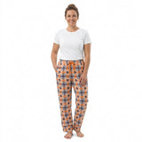 P1095 Halloween Bat Plaid Women Adult's Sleeper Pants