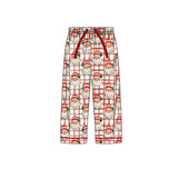 Preorder Samples P1096 Christmas Santa Plaid Women Adult's Sleeper Pants