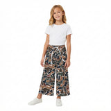 P1104 Hunting Camo Yoga Girls Wide Leg Pants