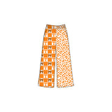 Preorder MOQ 5 pcs Each Style Team Mascot Bows Plaid Leopard Girls Wide Leg Pants