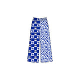 Preorder MOQ 5 pcs Each Style Team Mascot Bows Plaid Leopard Girls Wide Leg Pants
