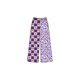 Preorder MOQ 5 pcs Each Style Team Mascot Bows Plaid Leopard Girls Wide Leg Pants