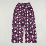 P1130 Halloween Bats Ghost Camo Women Adult's Wide Leg Pants