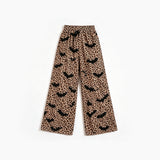 Preorder MOQ 5 pcs Each Style Halloween Leopard Pumpkin Girls Wide Leg Pants