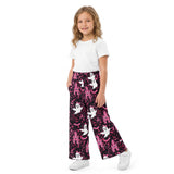 P1134 Halloween Bats Ghost Camo Girls Wide Leg Pants