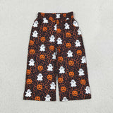 Halloween Ghost Pumpkin Leopard Mommy And Me Wide Leg Pants