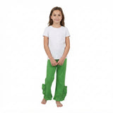 P1165 Solid Green Ruffles Girls Pants