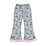 Preorder MOQ 5 pcs GLP3737 Each Hunting Camo Middle Neckline Girls Clothes-2026.8.20